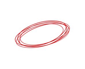 Highlight hand drawing different circles isolated on the background, Handwritten red circle. For marking text, numbers, marker pen, pencil, logo, hand-drawn doodle grunge circle highlights