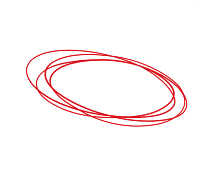 Highlight hand drawing different circles isolated on the background, Handwritten red circle. For marking text, numbers, marker pen, pencil, logo, hand-drawn doodle grunge circle highlights