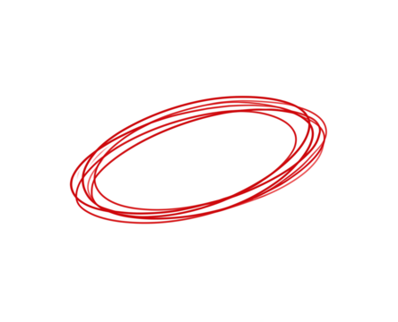 Highlight hand drawing different circles isolated on the background, Handwritten red circle. For marking text, numbers, marker pen, pencil, logo, hand-drawn doodle grunge circle highlights