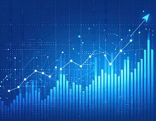 Abstract chart of increasing data