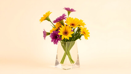3d bouquet of yellow flowers