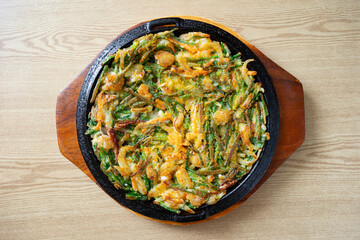 Seafood and Green Onion Pancake 