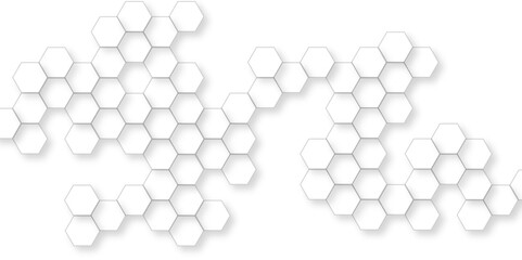Abstract white hexagon concept background, soft white background, beautiful geometric pattern white gray hexagonal, illustration geometry science and technology.
