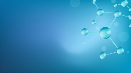 blue molecule medical background illustration