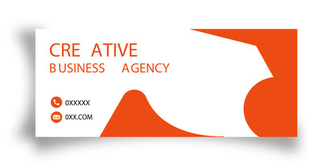 Creative Business Agency Facebook , social media profile cover design template