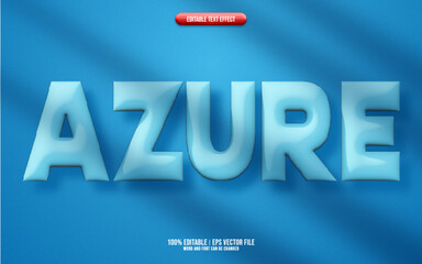 Azure 3D editable text effect