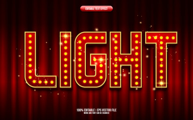 Light 3D editable text effect