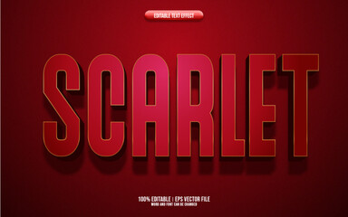 Scarlet 3D editable text effect