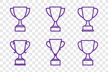 trophy icon vector. Trophy cup symbol icon