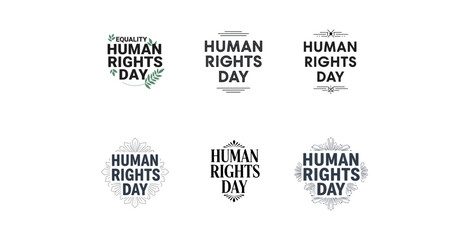 Human Rights Day Calligraphy Vector – International Human Rights Typography Design