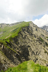 The panorama of Hinteres Alpjoch from the viewing platform Adlerhorst, Austria