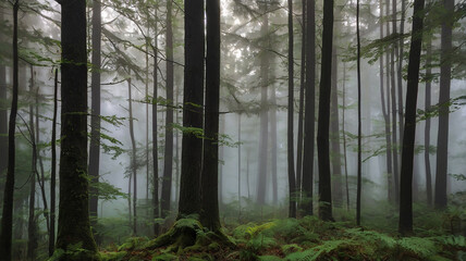 Obraz premium morning in the forest