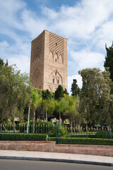 hassan tower in rabat, morocco