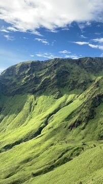 Mount Merbabu Covered in Morning Clouds &ndash; Natural Mountain Landscape in Indonesia