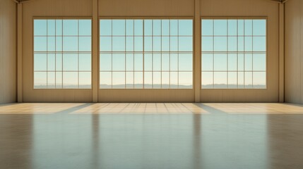 Expansive View: Industrial Space with Panoramic Windows