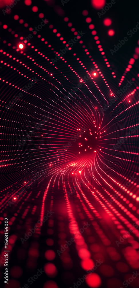Poster red abstract matrix background