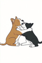 Two Dogs Playing Together