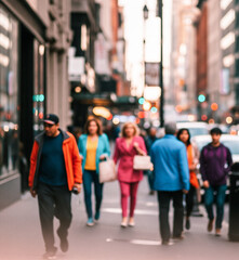 people walking in the city