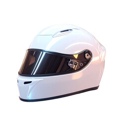 White motorcycle helmet safety equipment