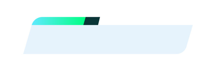 Futuristic lower third interface illustration. Video overlay element.