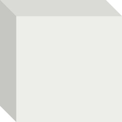 Cube, volumetric geometric figure, transparent background, EDEEE9