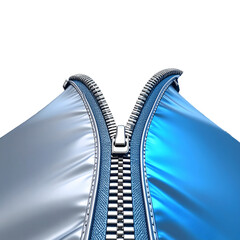 Zipper detail on jacket or garment
