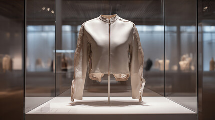 Sleek jacket showcases disruption in fashion with innovative design as stylish solution