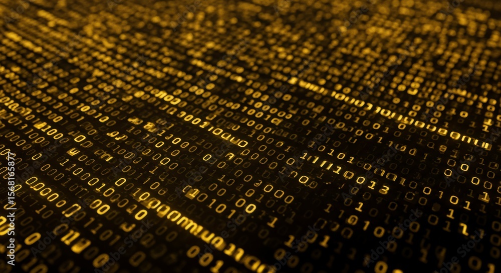 Poster Abstract binary code background