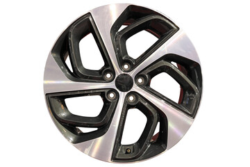 car modern aluminum wheel transparent