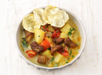 Soto Betawi is a type of soto from the DKI Jakarta area