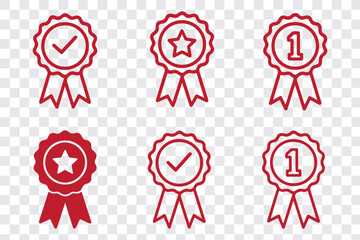 Approval , verified, quality symbol. Certified, qualified medal icon vector.