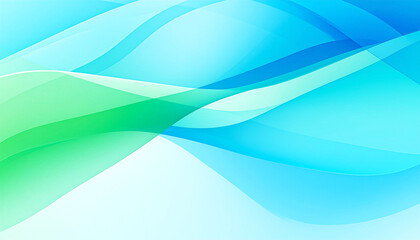Fototapeta premium Abstract background, blue and green transparent layers, illustration. AI