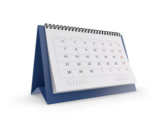 Desktop Calendar  isolated on transparent background, 3d illustration