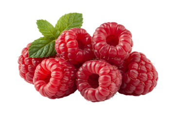 Juicy Raspberries A Close-Up View of Fresh, Ripe Berries