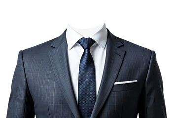 Business suit and tie isolated on transparent background
