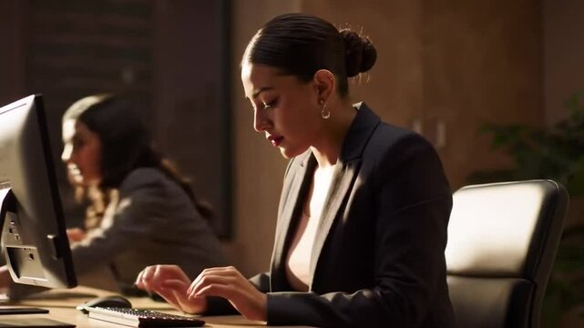 young businessman working on laptop