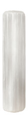 Fototapeta premium Clear selenite crystal wand with fibrous texture and satin sheen