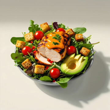 Spicy Panatela Salad isolated