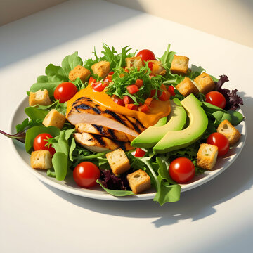 Spicy Panatela Salad isolated