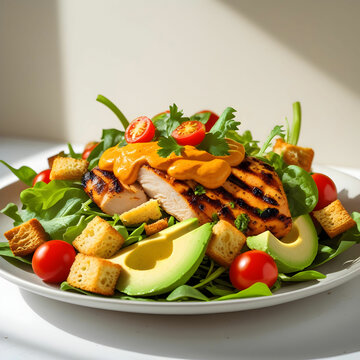 Spicy Panatela Salad isolated