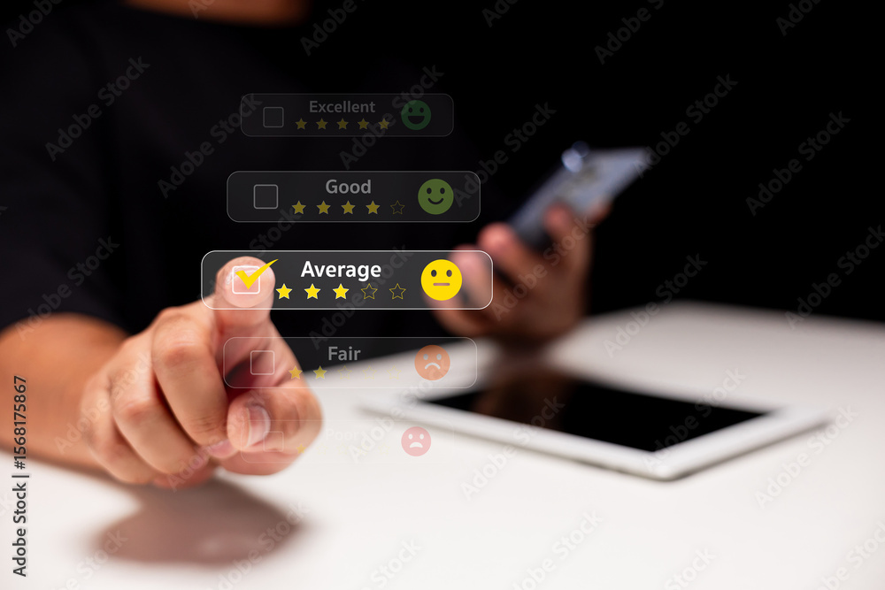 Poster a person selects an 