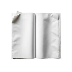 Blank newspaper template with turned page for advertising design and creative concept