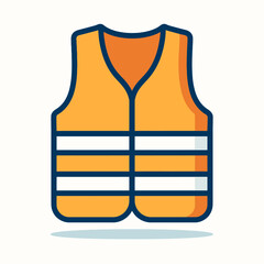 Bright Safety Vest Icon for Protection