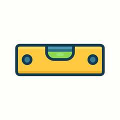 Obraz premium Cartoon Level Tool Illustration