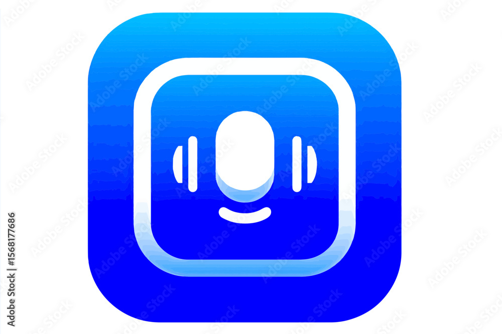 Poster microphone icon on internet button