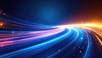 Obraz premium Abstract glowing light trails