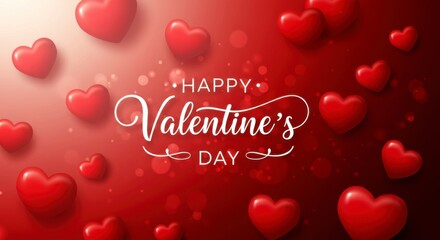 Red hearts Valentine's Day background