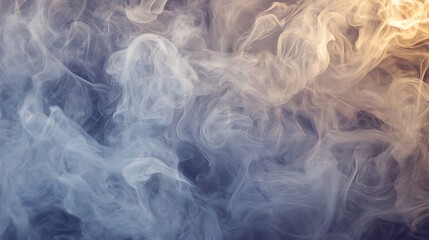 Obraz premium Abstract swirling smoke patterns in muted tones.