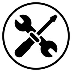 repair tools glyph icon