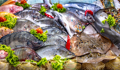 Seafood sold at Bangla Night Market in Patong, Phuket, Thailand